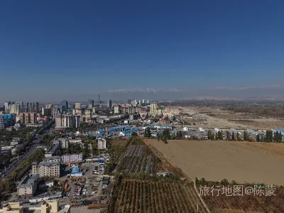 霍尔果斯市航拍照片